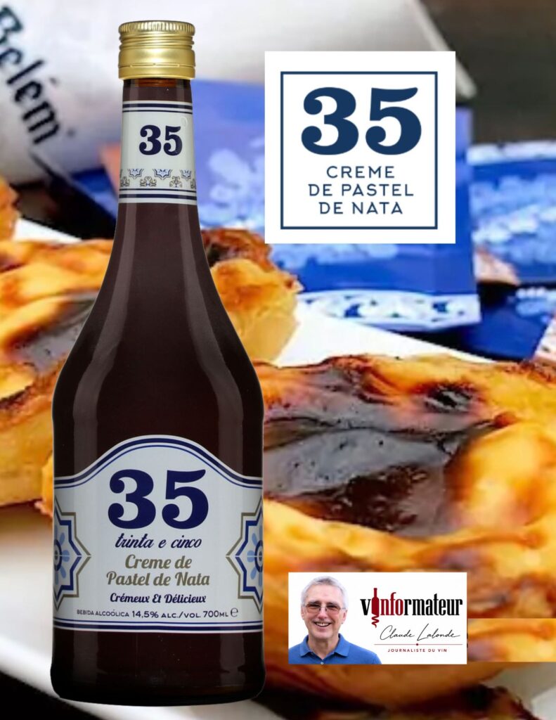 Licor 35, Trinta e Cinco, Crème de Pastel de Nata, Boisson à la crème, Portugal bouteille