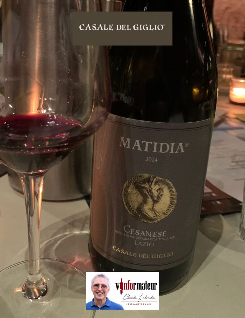 Matidia, Cesanese, Lazio Rosso IGT, vin rouge, 2024 bouteille