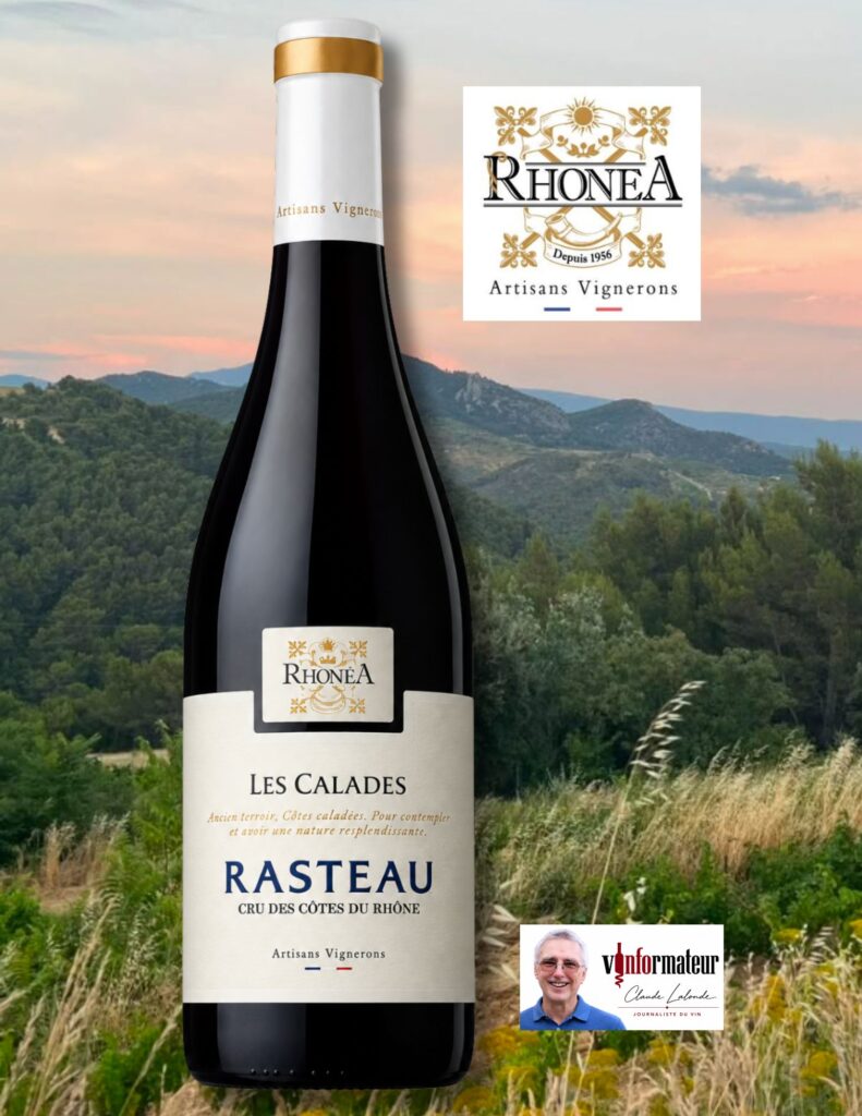 Les Calades, cru Rasteau AOP, Vallée du Rhône, Rhonéa, vin rouge, 2023 bouteille
