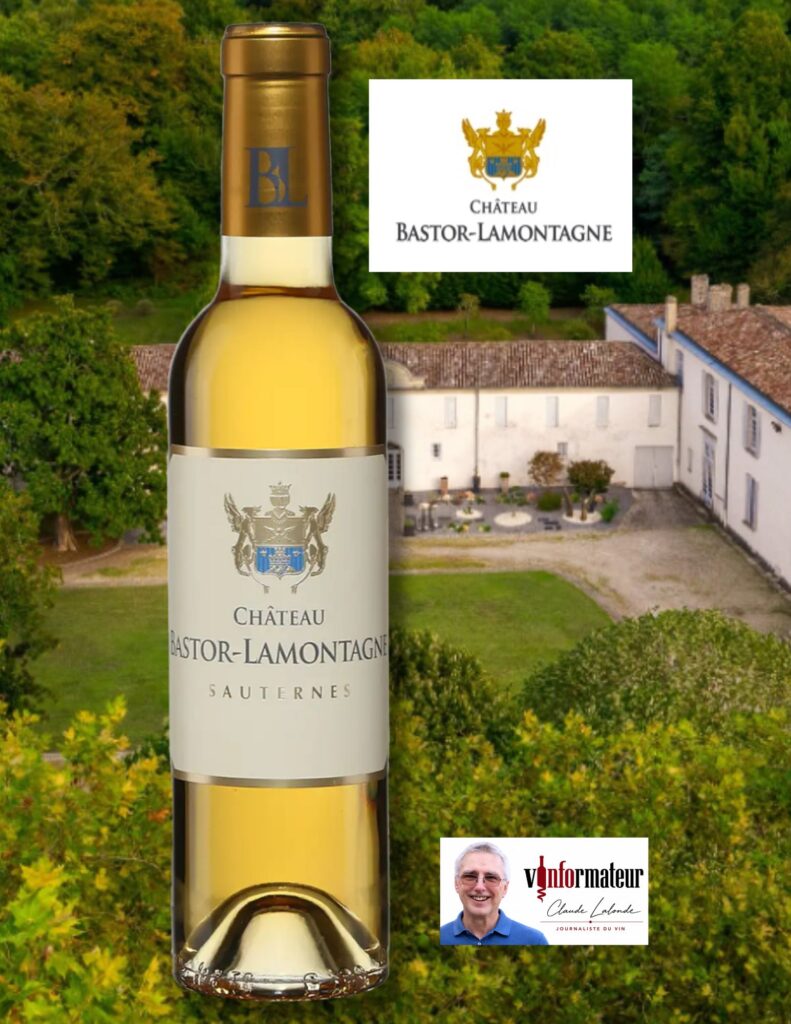 Château Bastor Lamontagne, Bordeaux, Sauternes AOP, 2022 bouteille