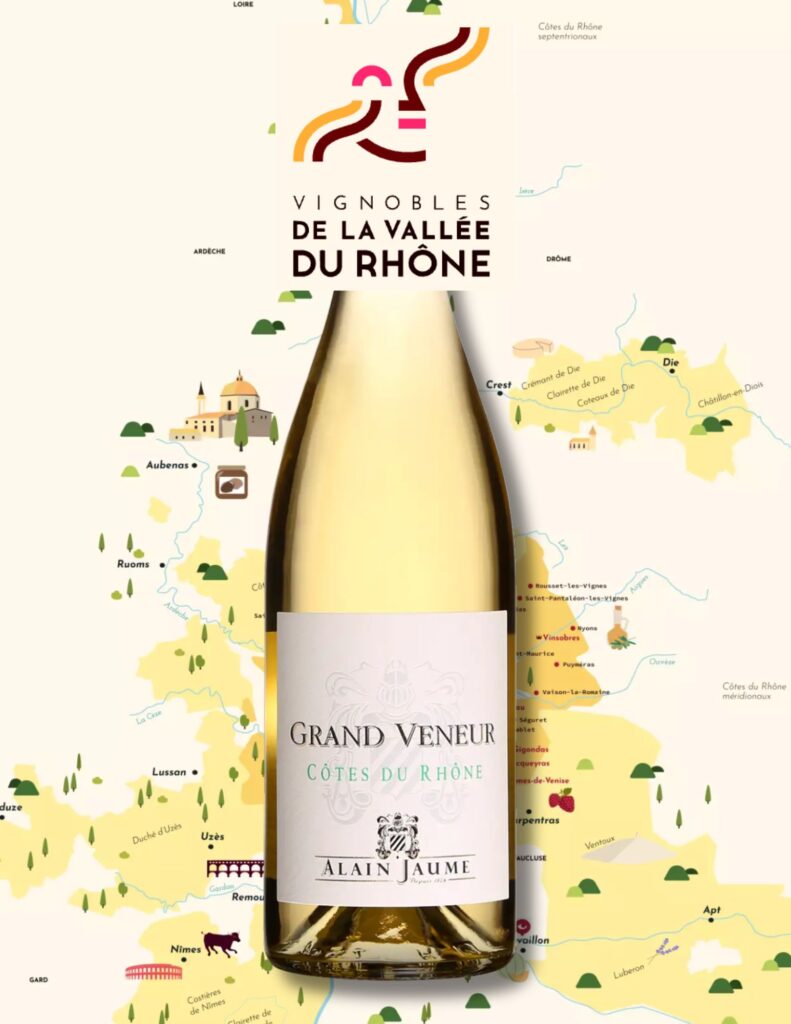 Alain Jaume, Grand Veneur, Côtes-du-Rhône blanc, bio, 2025 bouteille