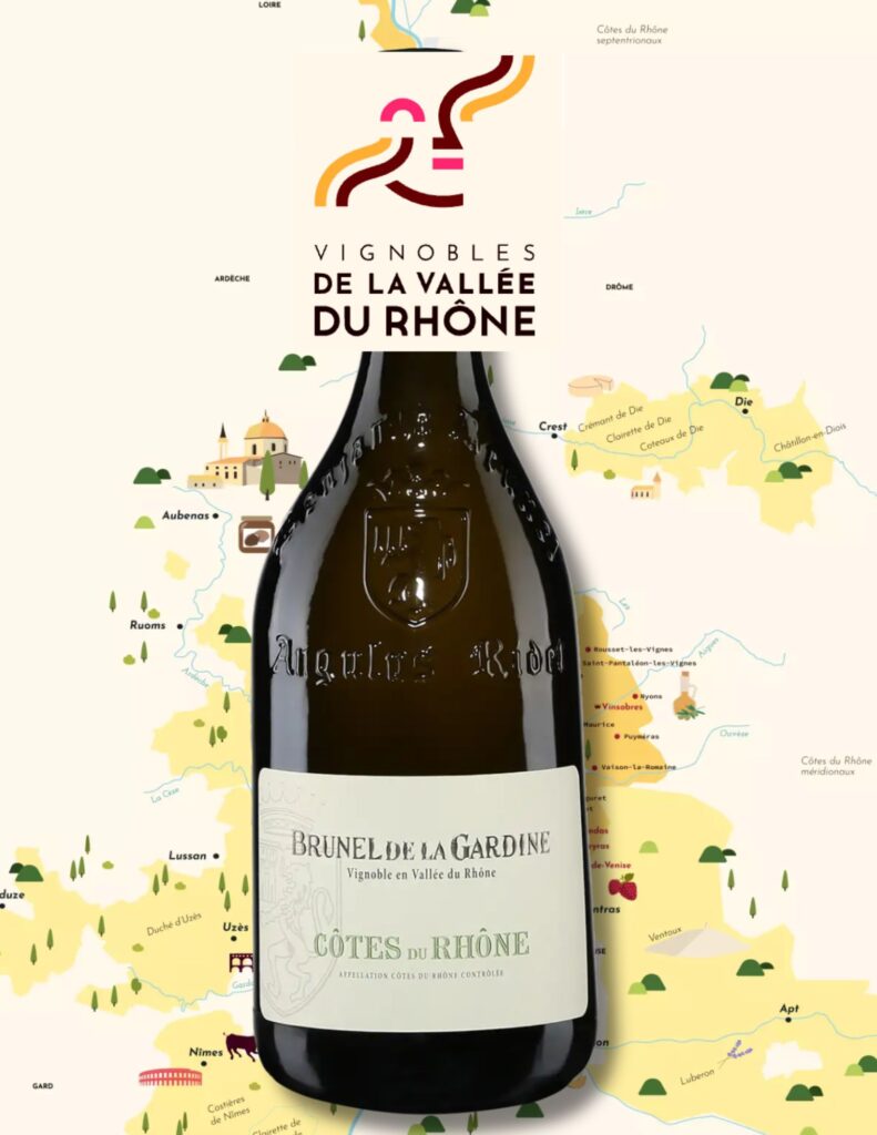 Brunel Père & Fils, Côtes-du-Rhône, vin blanc, 2025 bouteille