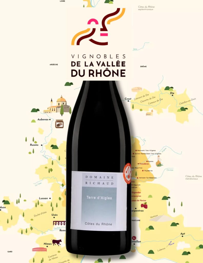 Domaine Richaud, Terres d’Aigles, Côtes-du-Rhône, vin rouge bio, 2024 bouteille