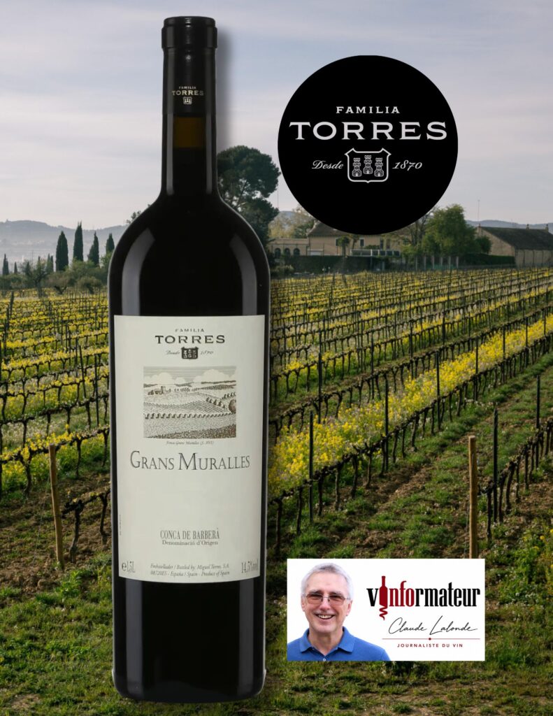 Torres, Grans Muralles, Espagne, Conca de Barberà, vin rouge, 2020 bouteille