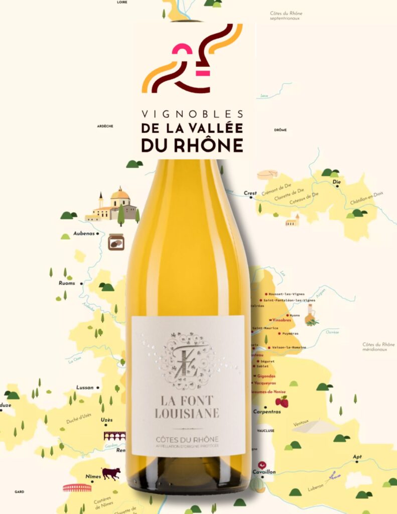 Gigondas la Cave, La Font Louisianne, Côtes-du-Rhône, vin blanc, 2025 bouteille