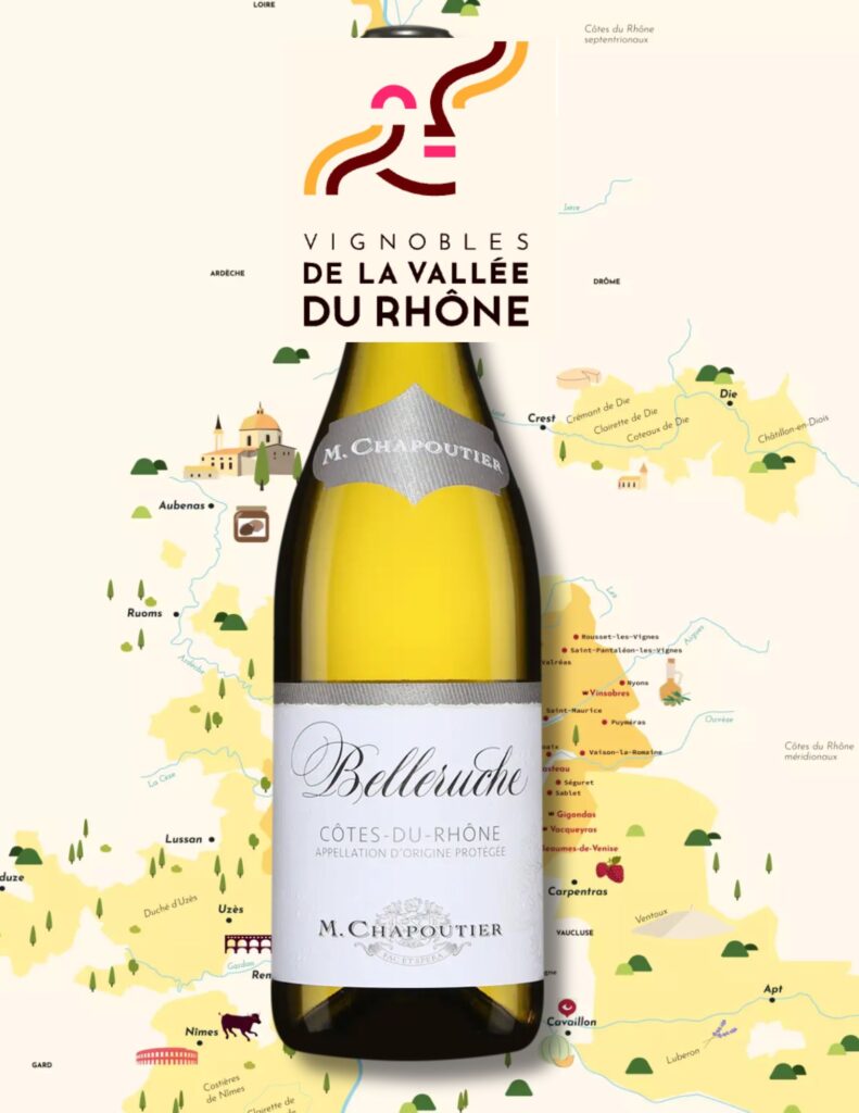 M.Chapoutier, Belleruche, Côtes-du-Rhône, vin blanc, 2025 bouteille