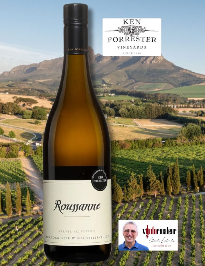 Ken Forrester, Roussanne, Afrique du Sud, Barrel Selection, 2023 bouteille