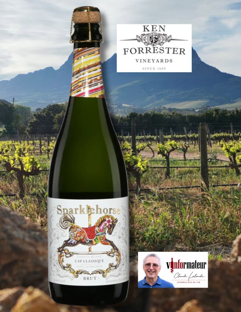 Sparklehorse, Chenin blanc, vin mousseux, Brut, Afrique du Sud, Helderberg, Cap Classique, 2023 bouteille