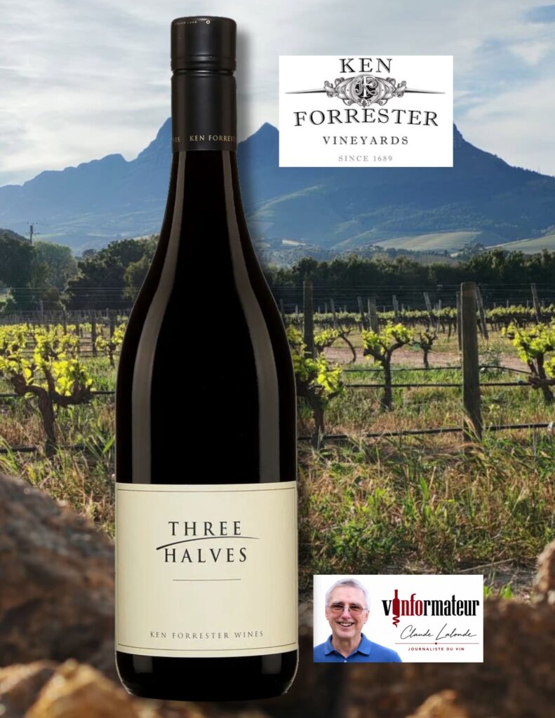 Ken Forrester, Three Halves, Afrique du Sud, Western Cape, vin rouge, 2017 bouteille