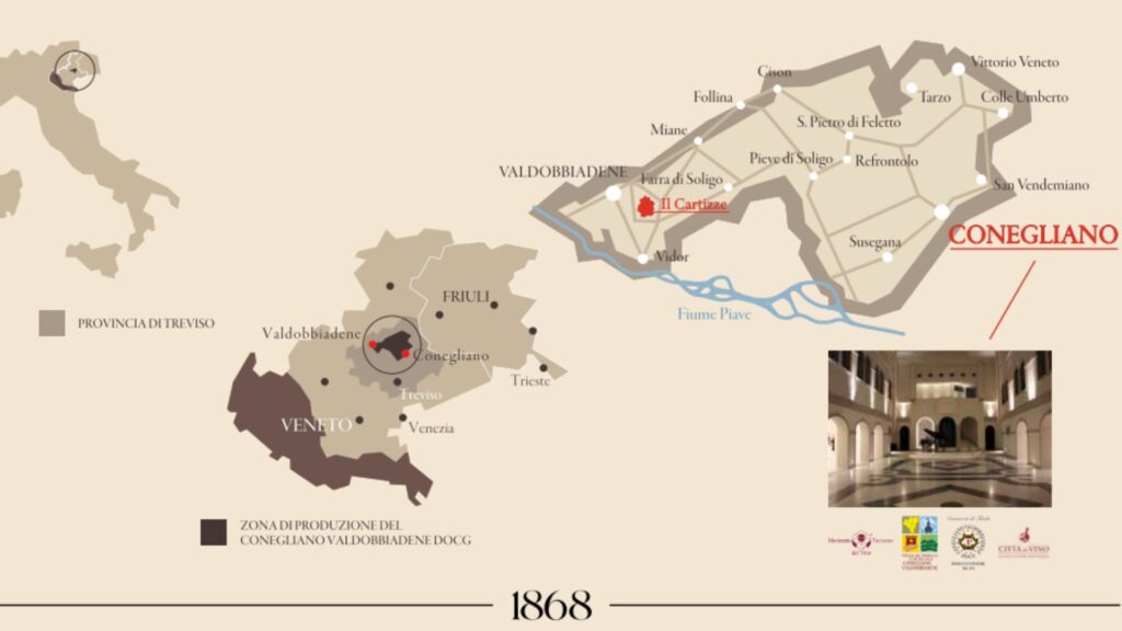 Carte viticole Prosecco