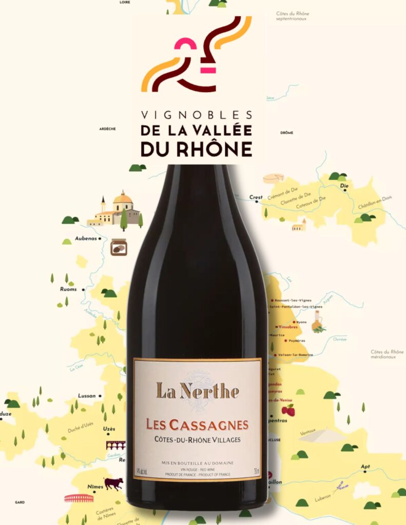 Domaine de la Renjarde, Les Cassagnes De La Nerthe, vin rouge bio, 2023 bouteille