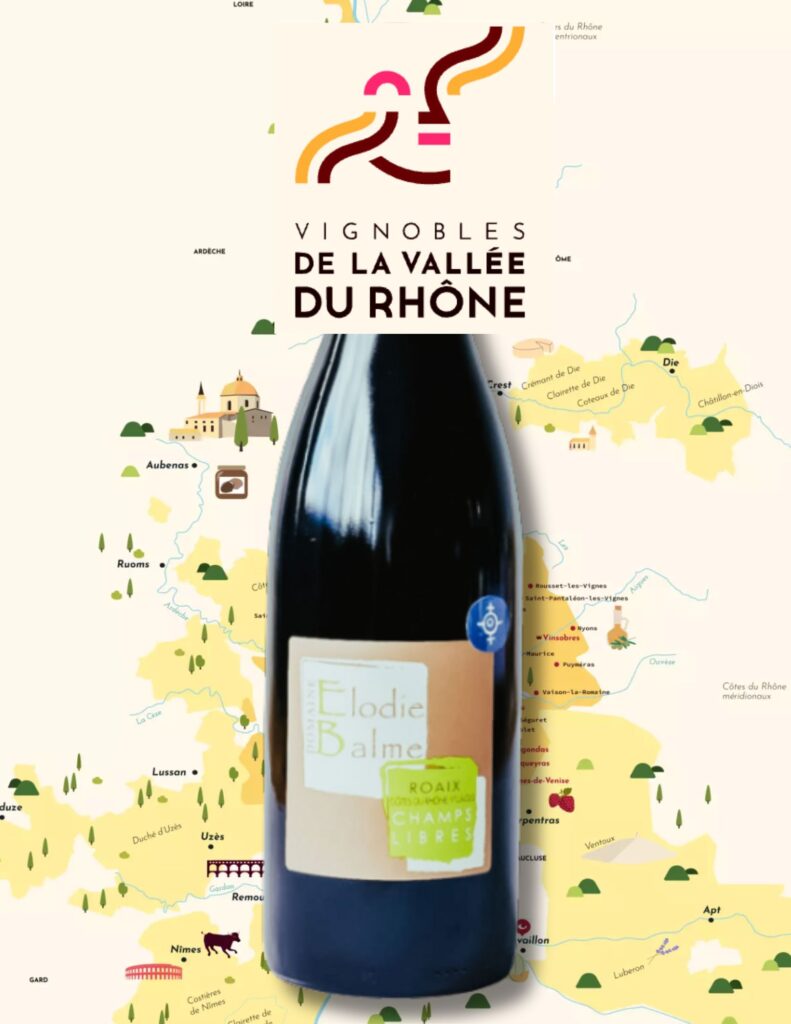 Domaine Élodie Balme, Cuvée Champs Libres, Côtes-du-Rhône-Villages-Roaix, vin rouge, 2024 bouteille