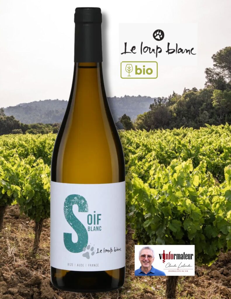Soif blanc, Le Loup Blanc, Vin de France, vin blanc bio, 2024 bouteille