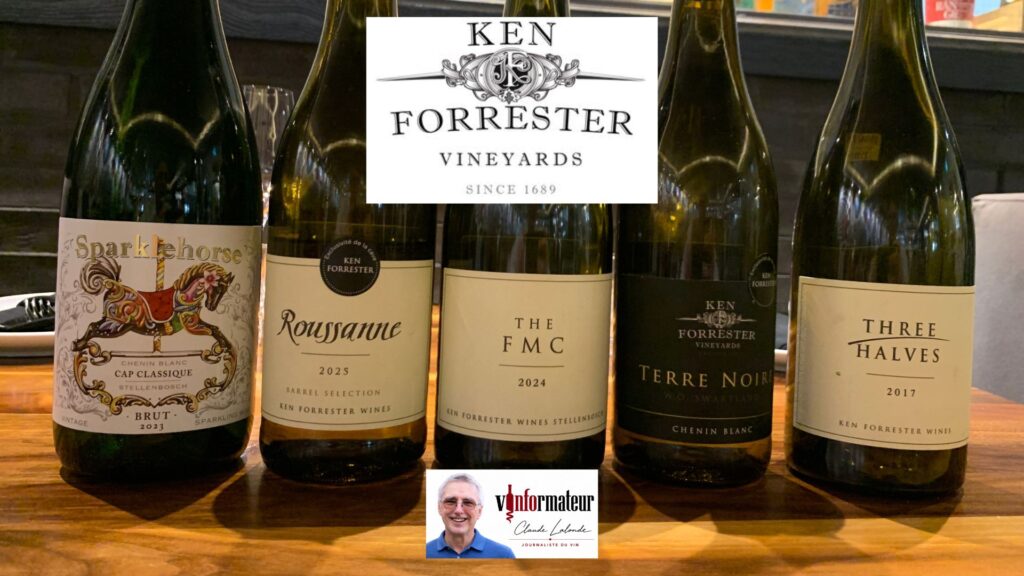 Dégustation des vins de Ken Forrester bouteilles