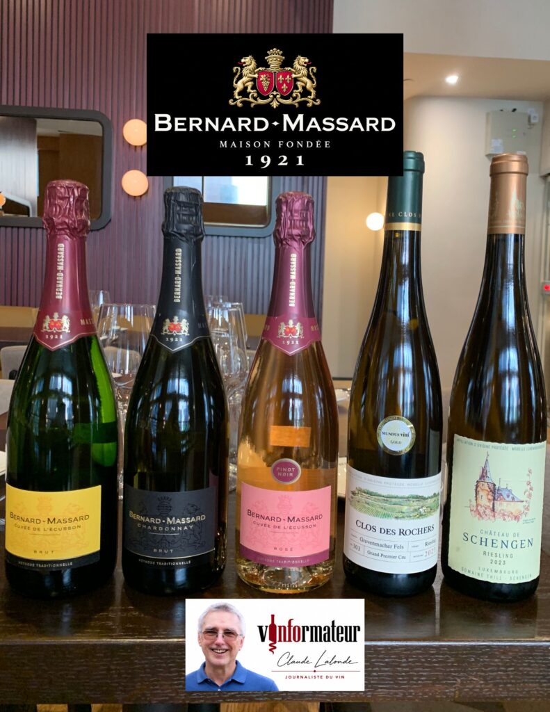 Les vins de la maison Bernard-Massard bouteilles