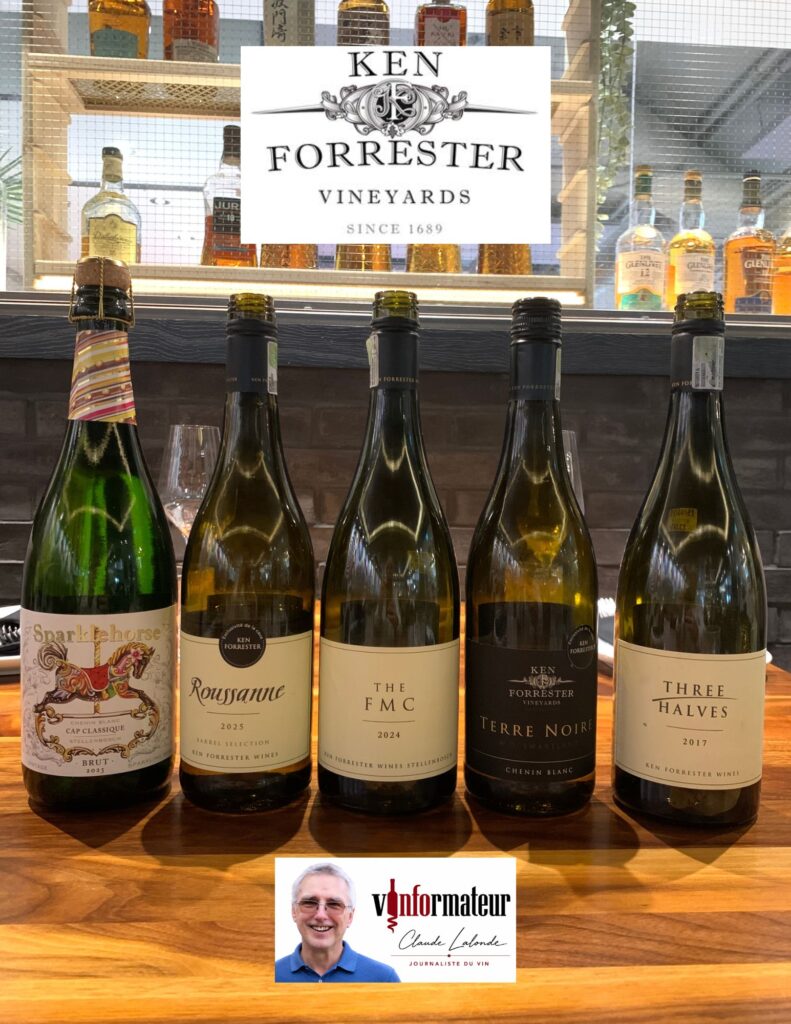 Dégustation des vins de Ken Forrester bouteilles