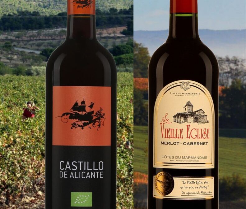 Deux vins rouges d’un très bon rapport qualité/prix!