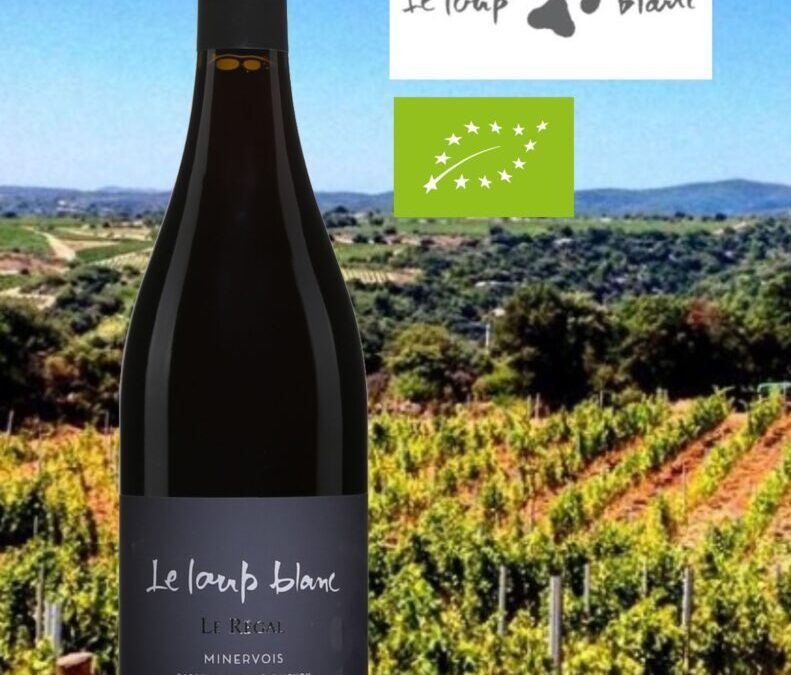 Un Minervois rouge bien juteux et goûteux! Le Loup Blanc, Le Régal 2020.