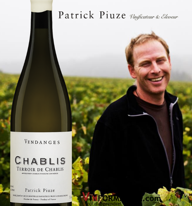 Chablis élégant et cristallin! Patrick Piuze, Terroir de Chablis, Vendanges 2019.