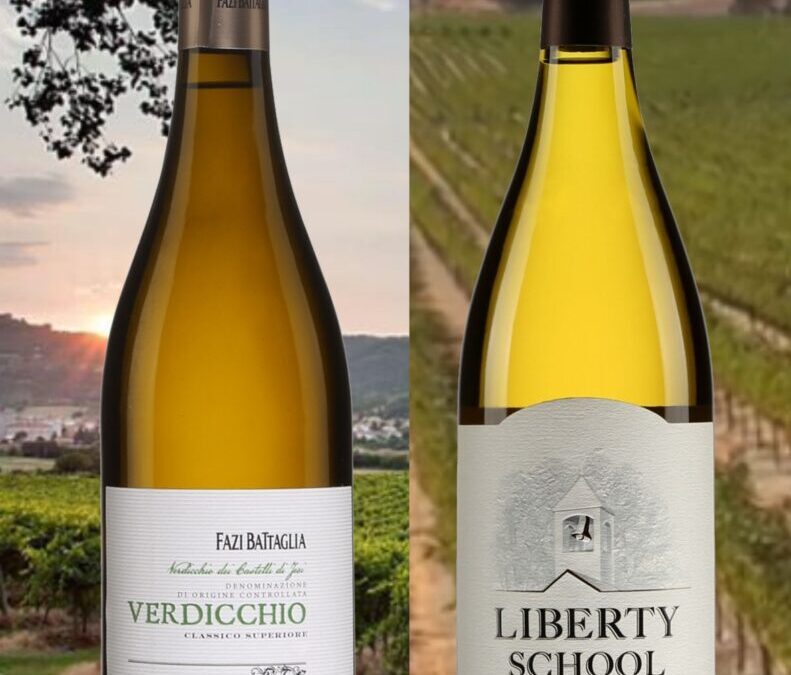 Deux vins blancs de Californie et d’Italie!