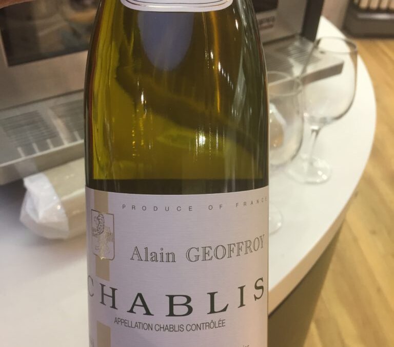 Très beau Chablis d’Alain Geoffroy