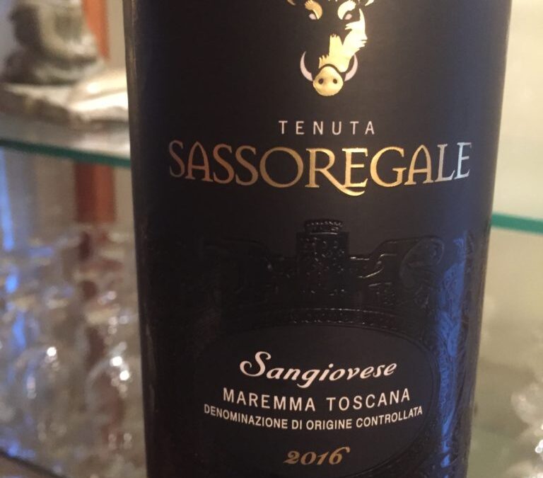 Un sangiovese de tous les jours! Le Tenuta Sassoregale, Sangiovese, 2016.