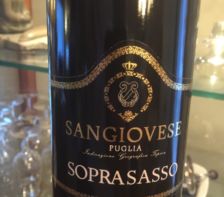 Soprasasso, Sangiovese Puglia, 2014. Ce vin des plus goûteux offre un excellent rapport qualité/prix!