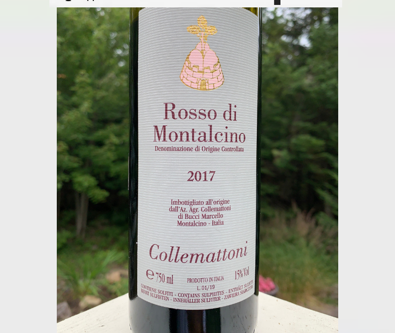 Un très beau Rosso di Montalcino bien en chair, juteux et savoureux! Le Collemattoni 2017.