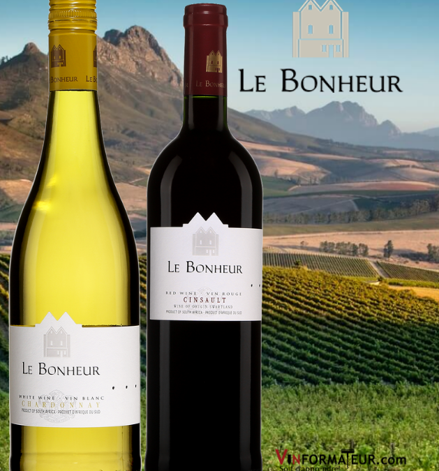 Le Bonheur Chardonnay et Cinsault d’Afrique du Sud!