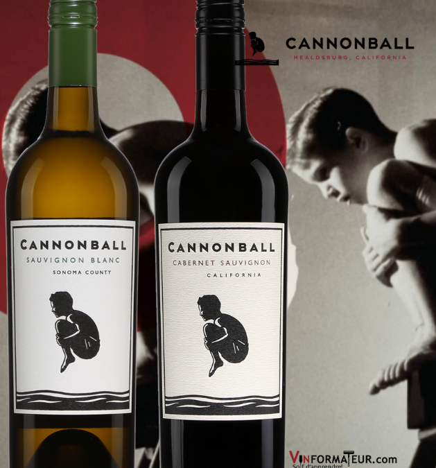 Coups de cœur de la Californie! Sauvignon et Cabernet-Sauvignon Cannonball.