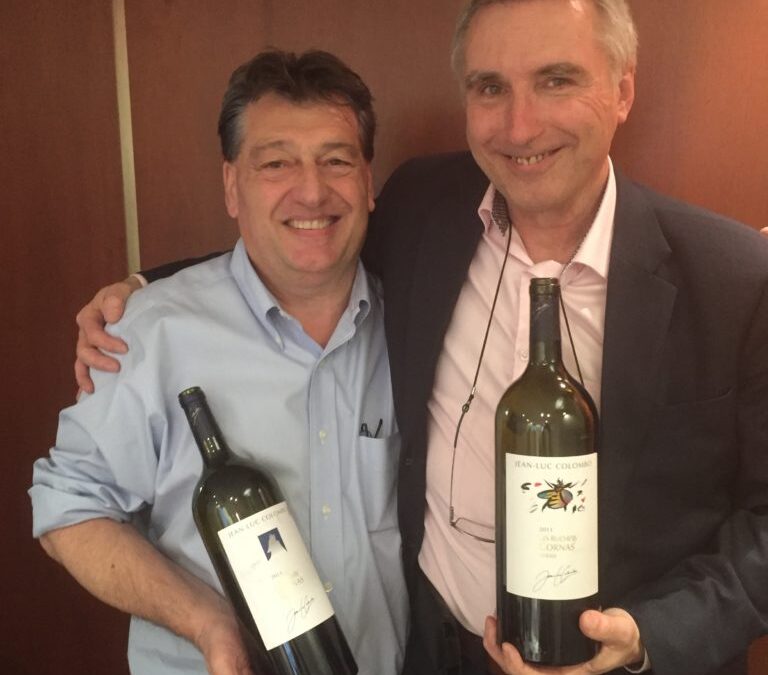 Rencontre avec le mythique Jean-Luc Colombo et ses fabuleux vins de Cornas, de Saint-Péray, de la Côte Bleue!