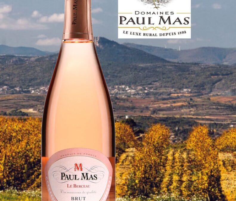Le Berceau, vin rosé mousseux du Languedoc signé Paul Mas.