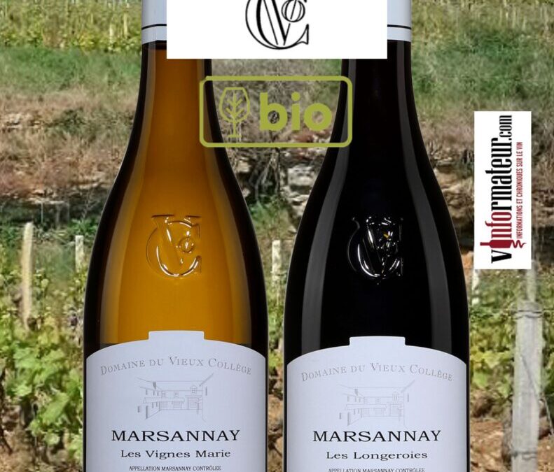 Coups de Coeur que ces vins de Chardonnay et Pinot Noir du Domaine du Vieux Collège appellation Marsannay!