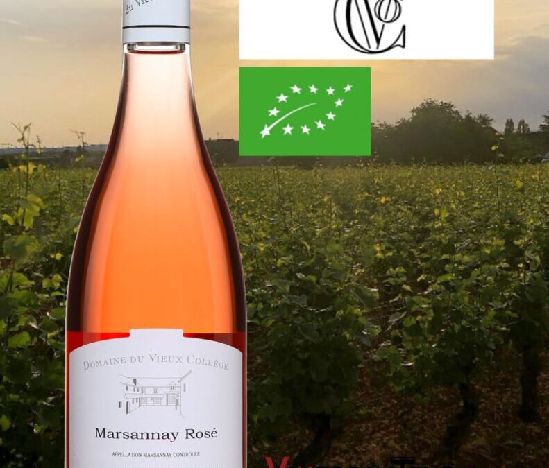 Coup de foudre que ce Marsannay vin rosé bio du Domaine du Vieux Collège.