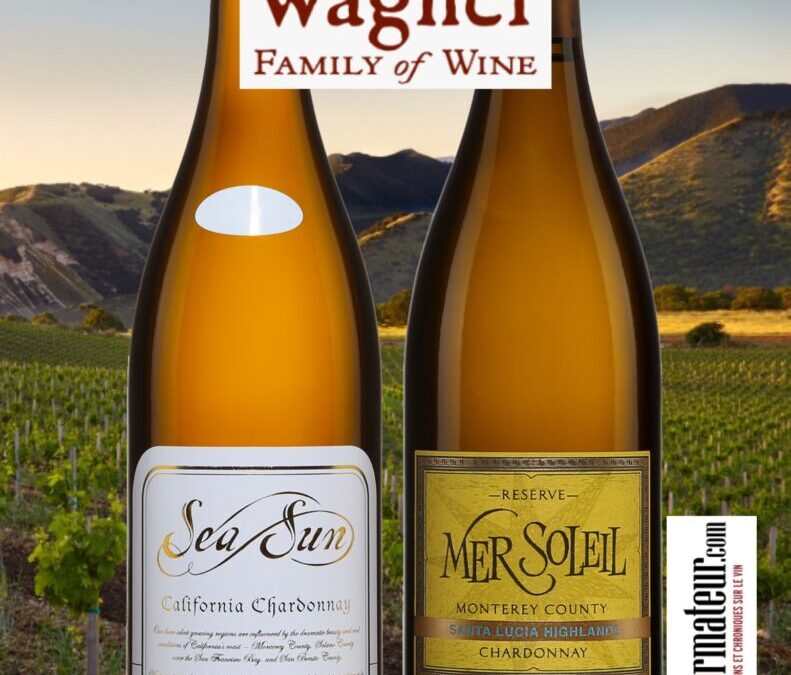 Deux très belle expressions du Chardonnay de Monterey County en Californie. Sea & Sun et Mer Soleil de Wagner Family of Wines.