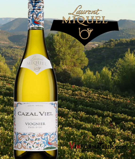 Un très beau vin blanc du Languedoc! Cazal Viel, Viognier, 2019.