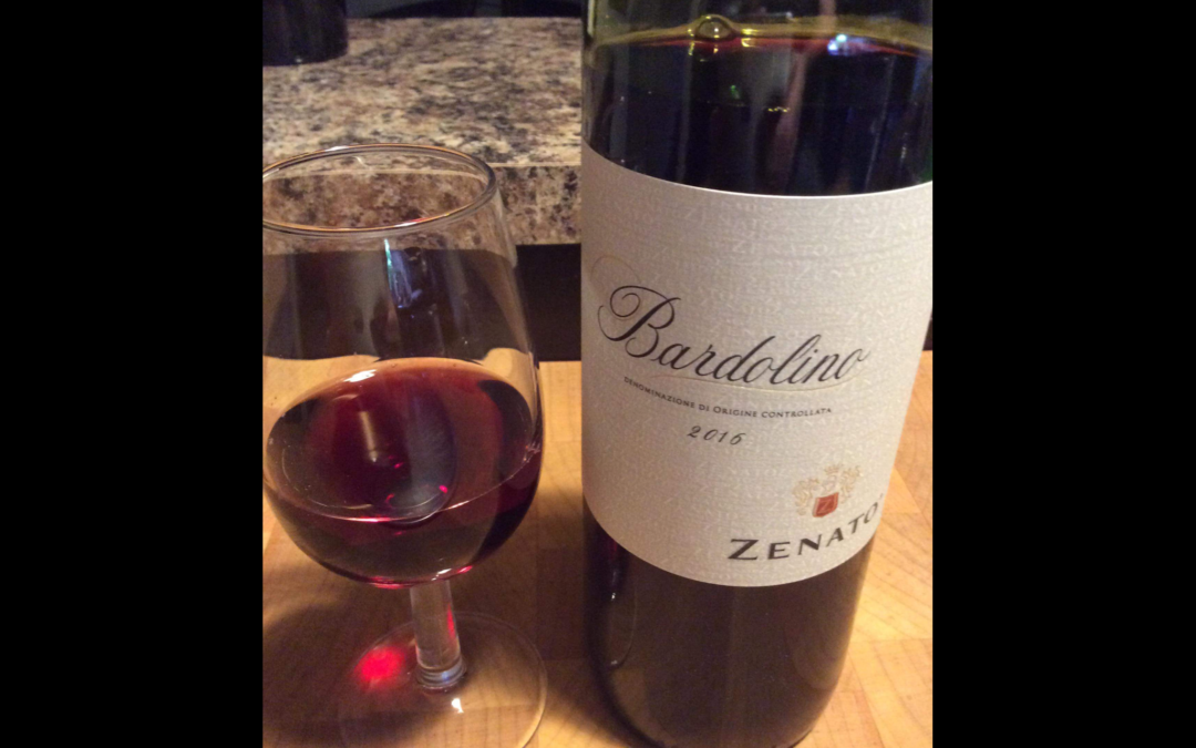 Très beau vin italien à prix plus qu’abordable! Le Bardolino, Zenato, 2016